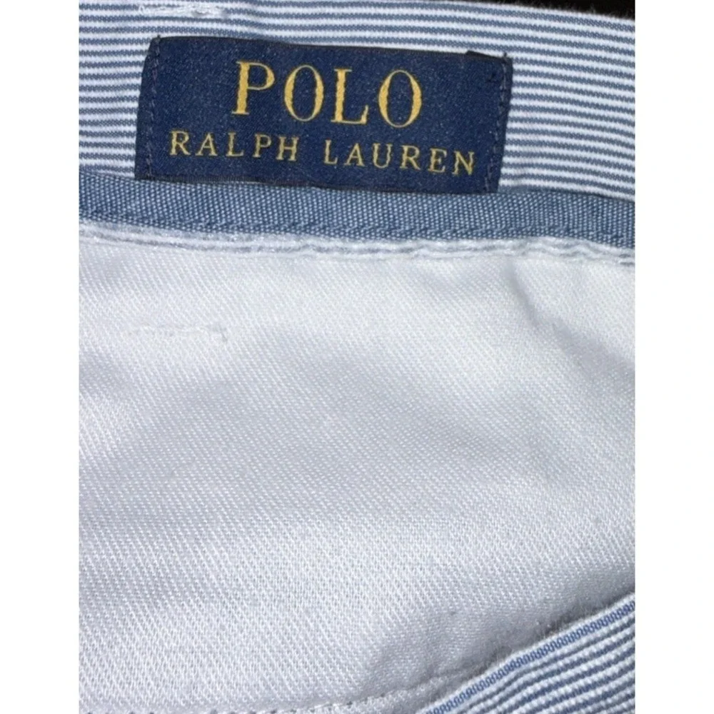 Polo Ralph Lauren Blue White Seersucker Chino Shorts 6